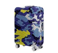 Highdi 18-32 Pulgadas Funda para Maletas, Textura de Camuflaje Funda Maleta, Anti-Rasguños Anti-Polvo Cubierta de Equipaje, Lavable Funda Protectora Maletas (XL,Azul)