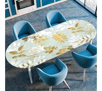 Highdi 3D Mantel Oval con Bordes Elástica, Mantel Mesa Oval Ajustable Protector de Mesas Oval Manteles Antimanchas para Comedor Cocina (122x173m(48"x68"),Estética 6)
