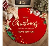 Highdi Alfombra Redonda de Navidad, Pelo Corto Alfombra Salon de Navidad Caricatura Shaggy Alfombras Redondas Lavable Antideslizante Grande Moderna Decorativa Hogar (Lámpara,120cm)