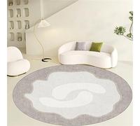 Highdi Alfombras Redondas, Patrón Artístico Tapete Redondo Antideslizante, Alfombra de Área Redonda Grande para Salón, Sofá, Oficina Mesa de Café Estudio Comedor Dormitorio (60cm,Café)