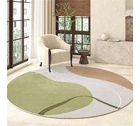 Highdi Alfombras Redondas, Tapete Redondo Antideslizante, Linea Minimalista Alfombra de Área Redonda Grande para Salón, Sofá, Mesa de Café, Estudio, Comedor, Dormitorio, Oficina (100cm,Elegante)