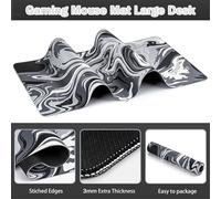 Highdi Alfombrilla Ratón XXL/XL/L 3D Rompecabezas Alfombrilla Ratón Grande Gaming con Base de Goma Antideslizante para Gamers, Ordenador, PC y Portátil (500x1000x3mm,Negro)