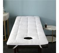 Highdi Colchón para Camilla de Masaje on Agujero, Colchón de Masaje Plegable Suave Cómodo para Camilla de SPA, Salón de Belleza,Funda para Camilla (60x180cm,Blanco)