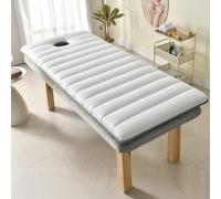 Highdi Colchón para Camilla de Masaje on Agujero, Colchón de Masaje Plegable Suave Cómodo para Camilla de Spa, Salón de Belleza,Funda para Camilla (60x180x6cm,Blanco)