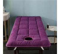 Highdi Colchón para Camilla de Masaje on Agujero, Colchón de Masaje Plegable Suave Cómodo para Camilla de SPA, Salón de Belleza,Funda para Camilla (70x190cm,Morado)