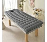 Highdi Colchón para Camilla de Masaje on Agujero, Colchón de Masaje Plegable Suave Cómodo para Camilla de Spa, Salón de Belleza,Funda para Camilla (80x190x6cm,Gris)