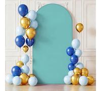 Highdi Color sólido Cubierta de Telón de Fondo de Arco, Cubierta de Fondo de Arco Elastano Elástico para Fiestas, Cumpleaños, Boda, Graduación, Fiesta, Accesorios de Fotos (CS25 Azul Claro,7.2FT)
