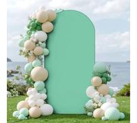 Highdi Color sólido Cubierta de Telón de Fondo de Arco, Cubierta de Fondo de Arco Elastano Elástico para Fiestas, Cumpleaños, Boda, Graduación, Fiesta, Accesorios de Fotos (CS25 Verde,7.2FT)