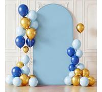 Highdi Color sólido Cubierta de Telón de Fondo de Arco, Cubierta de Fondo de Arco Elastano Elástico para Fiestas, Cumpleaños, Boda, Graduación, Fiesta, Accesorios de Fotos (CS25 Azul Cielo,7.2FT)
