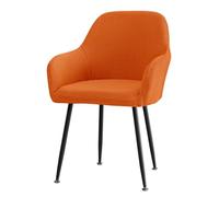 Highdi Cubiertas De Sillas para Comedor Franela Jacquard Fundas para Sillas Comedor con Brazos Escandinavo Butacas Sillón Fundas Sillas Oficina Cocina Chair Covers (Naranja,1 Pieza)