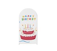 Highdi Cumpleaños Cubierta de Telón de Fondo de Arco, Cubierta de Fondo de Arco Elastano Elástico para Tema de Cumpleaños, Fiestas, Accesorios de Fotos (120x50-3.9x1.6FT,Motivo 42)