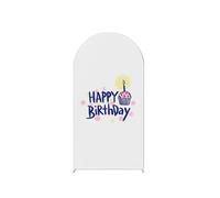 Highdi Cumpleaños Cubierta de Telón de Fondo de Arco, Cubierta de Fondo de Arco Elastano Elástico para Tema de Cumpleaños, Fiestas, Accesorios de Fotos (220x120-7.2x3.9FT,Motivo 6)