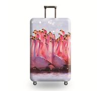 Highdi Flamenco Tropical Funda para Maletas, Funda Maleta 18-32 Pulgadas, Anti-Polvo Cubierta de Equipaje, Lavable Anti-Rasguños Funda Protectora Maletas (Flamenco,L(25-28pulgadas))