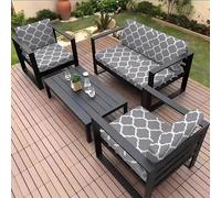 Highdi Funda Asiento Sofá Exterior Impermeable, Cubre Asiento Impresión Antipolvo Antideslizante 1/2/3 Plazas Funda Cojines Elástica Sofa Jardin Terraza Patio (Estilo Sencillo,150-190cm)