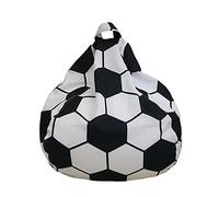 Highdi Funda de Puff sin Relleno Bolsa de Frijoles, Bean Bag Puf Protector de Sofás, para Adulto y Infantil Bean Bag para los Amantes del Fútbol Silla de Salón Infantiles (90x110cm,Fútbol)