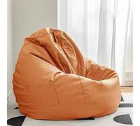 Highdi Funda de Puff sin Relleno Bolsa de Frijoles, Bean Bag Puf Protector de Sofás, Puff Cubierta Moderno para Niños y Adultos, para Sofá Perezoso Cubierta de Sillón (100X110CM,Naranja Impermeable)