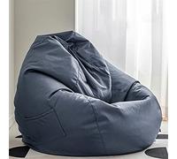 Highdi Funda de Puff sin Relleno Bolsa de Frijoles, Bean Bag Puf Protector de Sofás, Puff Cubierta Moderno para Niños y Adultos, para Sofá Perezoso Cubierta de Sillón (90X100CM,Azul Impermeable)