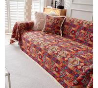 Highdi Funda de Sofá de Chenilla, Estilo Europeo Retro Manta Cubre Sofa Multiusos para 1 2 3 4 Plazas, Mantas Foulard Cómoda Cubrecama Protector Sofa Universal (180x180cm,Bohemio)