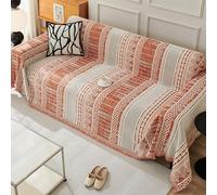 Highdi Funda de Sofá de Chenilla, Manta Cubre Sofa Multiusos para 1 2 3 4 Plazas, Estilo Bohemio Mantas Foulard Cómoda Cubrecama Protector Sofa Universal (180x280cm,Naranja)