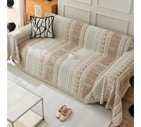 Highdi Funda de Sofá de Chenilla, Manta Cubre Sofa Multiusos para 1 2 3 4 Plazas, Estilo Bohemio Mantas Foulard Cómoda Cubrecama Protector Sofa Universal (180x300cm,Caqui)