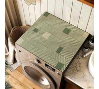 Highdi Funda Lavadora, Cubre Lavadora Abstracto Moderno, Funda para Lavadora Antideslizante, Funda Lavadora De Tambor, Suave Recortable, Universal, para Lavadora, Cocina (40x60cm,Verde)