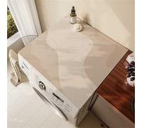 Highdi Funda Lavadora, Cubre Lavadora Moderno Simple, Funda para Lavadora Antideslizante, Funda Lavadora De Tambor, Suave Recortable, Universal, para Lavadora, Cocina (Marrón,40x50cm)