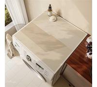 Highdi Funda Lavadora, Cubre Lavadora Moderno Simple, Funda para Lavadora Antideslizante, Funda Lavadora De Tambor, Suave Recortable, Universal, para Lavadora, Cocina (Beige 2,60x60cm)