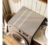 Highdi Funda Lavadora, Cubre LavadoraDiseño Moderno, Funda para Lavadora Antideslizante, Funda Lavadora De Tambor, Suave Recortable, Universal, para Lavadora, Cocina (Líneas,65x90cm)