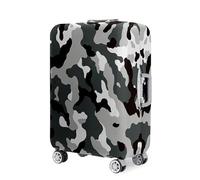 Highdi Funda Maleta, Funda para Maletas 18-32 Pulgadas, Cubierta de Equipaje con Cremallera Anti-Polvo, 3D Tema de Camuflaje Protector Antirayaduras Lavable (Gris,M(22-24pulgadas))