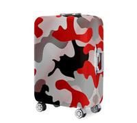 Highdi Funda Maleta, Funda para Maletas 18-32 Pulgadas, Cubierta de Equipaje con Cremallera Anti-Polvo, 3D Tema de Camuflaje Protector Antirayaduras Lavable (Rojo,M(22-24pulgadas))
