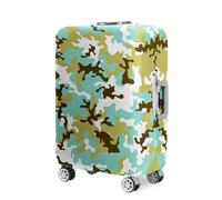 Highdi Funda Maleta, Funda para Maletas 18-32 Pulgadas, Cubierta de Equipaje con Cremallera Anti-Polvo, 3D Tema de Camuflaje Protector Antirayaduras Lavable (Agua,S(18-21pulgadas))