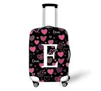 Highdi Funda Maleta, Impresión de Carta de Amor Funda para Maletas, Cubierta de Equipaje con Cremallera Anti-Polvo, Protector Antirayaduras Lavable para 18 a 32 Pulgadas (Imprimir E,M (22-24 pouces))