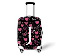 Highdi Funda Maleta, Impresión de Carta de Amor Funda para Maletas, Cubierta de Equipaje con Cremallera Anti-Polvo, Protector Antirayaduras Lavable para 18 a 32 Pulgadas (Imprimir J,L(25-28pulgadas))