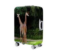 Highdi Funda Maleta, Tema de Jirafa Funda para Maletas 18-32 Pulgadas, Cubierta de Equipaje con Cremallera Anti-Polvo, Protector Antirayaduras Lavable (Jirafa,M(22-24pulgadas))