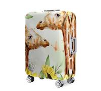 Highdi Funda Maleta, Tema de Jirafa Funda para Maletas 18-32 Pulgadas, Cubierta de Equipaje con Cremallera Anti-Polvo, Protector Antirayaduras Lavable (Verde,M(22-24pulgadas))