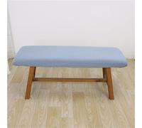 Highdi Funda Otomana Rectangular, Fundas Banco Elástica Funda Reposapiés Extraíble Funda de Puff Suave Cubierta de Taburete Retirable Lavable para Sala de Estar (DR-Azul,35-40 * 110-120)