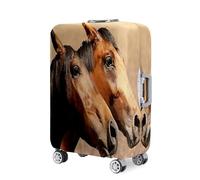Highdi Funda para Maletas, 3D Caballo Impresión Funda Maleta 18-32 Pulgadas, Anti-Polvo Cubierta de Equipaje, Lavable Anti-Rasguños Funda Protectora Maletas (Caballo Amante A,L)