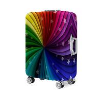 Highdi Funda para Maletas, Estampado de Arcoiris Impresión Funda Maleta, Anti-Polvo Cubierta de Equipaje, Lavable Anti-Rasguños Funda Protectora Maletas (Remolino,S (18-20 Pulgadas))