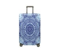 Highdi Funda para Maletas, Serie Mandalas Funda Maleta 18-32 Pulgadas, Anti-Polvo Cubierta de Equipaje, Lavable Anti-Rasguños Funda Protectora Maletas (Azul,M(22-24pulgadas))
