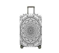 Highdi Funda para Maletas, Serie Mandalas Funda Maleta 18-32 Pulgadas, Anti-Polvo Cubierta de Equipaje, Lavable Anti-Rasguños Funda Protectora Maletas (Blanco,M(22-24pulgadas))
