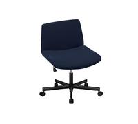 Highdi Funda para Silla de Escritorio de Oficina Ancha sin Brazos, Tela de Color Sólido, Funda para Silla con Asiento Ancho Giratoria Ajustable, para Tocador y Ergonómica (Marina de Guerra,2 Piezas)