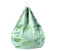 Highdi Funda Puff Pera sin Relleno Bolsa de Frijoles, Adultos Niños Sofá Perezoso Bean Bag Cojín Puff Pera, Puff Cubierta Cubierta de Sillón Exterior Interior -Natural Hoja (Verano,70x80cm)