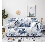 Highdi Fundas para Sofá, Funda de Sofá 3D Elástica para Sofá de 1/2/3/4 Plazas, Universal Hojas Minimalistas Funda Cubre Sofas Ajustables Protector Cubierta de Muebles (Estilo De Tinta,2 plazas)