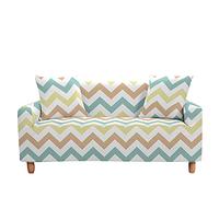 Highdi Fundas para Sofá, Patrón de Onda Funda de Sofá Elástica para Sofá de 1/2/3/4 Plazas, Universal Funda Cubre Sofas Ajustables Protector Cubierta de Muebles (Amarillo Verde,3 plazas)