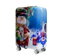 Highdi Lindo Muñeco de Nieve Funda para Maletas, Navidad 18-32 Pulgadas Funda Maleta, Anti-Polvo Cubierta de Equipaje, Lavable Anti-Rasguños Funda Protectora Maletas (Muñeco de Nieve 7,M)