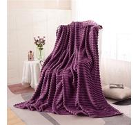 Highdi Manta de Franela para Sofá Extra Suave, Invierno Manta Polar Cálida Mullida Super Caliente Manta Cama para Mascotas Adulto y Niño Sala de Estar (70x100CM,Morado)