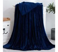 Highdi Manta para Sofá Extra Suave, Invierno Manta Polar Cálida Mullida Super Caliente Manta Cama para Mascotas Adulto y Niño Sala de Estar (100x140CM,Azul Oscuro)