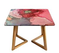Highdi Mantel Cuadrado Impermeable, Mantel de Tela Oxford Antimanchas Protector Mesa con Borde Elástico, Estampado de Mármol Cubre Encimera para Cocina, Comedor (Estilo F-04,150x150cm)