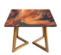 Highdi Mantel Cuadrado Impermeable, Mantel de Tela Oxford Antimanchas Protector Mesa con Borde Elástico, Estampado de Mármol Cubre Encimera para Cocina, Comedor (Estilo H-07,110x110cm)