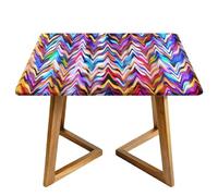 Highdi Mantel Cuadrado Impermeable, Mantel de Tela Oxford Antimanchas Protector Mesa con Borde Elástico, Estampado de Mármol Cubre Encimera para Cocina, Comedor (Morado 9,90x90cm)